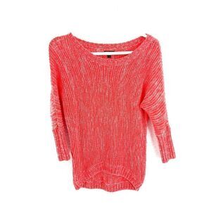 Express Pink Cable Knit Sweater‎ XS Wool Acrylic Round Neck Pullover